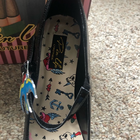 Pin up couture heels with sparrow. Size 8 - Picture 4 of 9